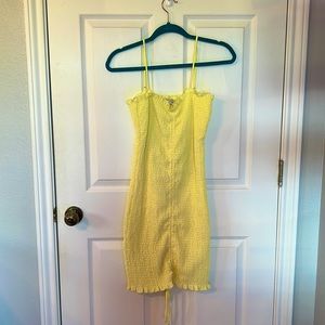 Yellow spaghetti strap dress